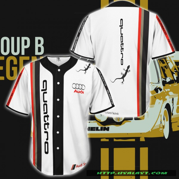 New Audi Quattro Baseball Jersey Shirt