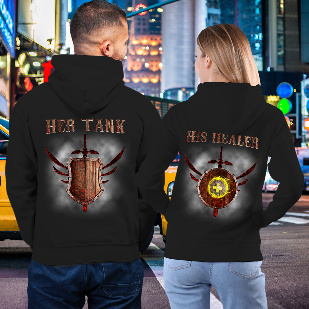 Saleoff Her Tank His Healer T-Shirt Hoodie Sweatshirt For Matching Couple