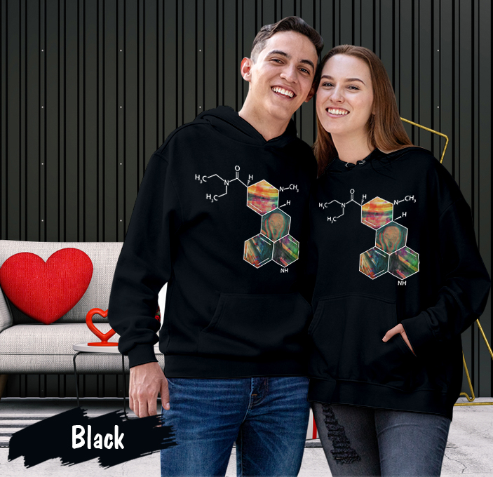 Couple Gift – Geometric Chemistry Funny Science Matching Couples Hoodie