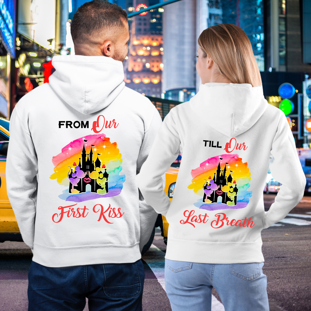 OFFICIAL From Our First Kiss Till Our Last Breath T-Shirt Hoodie Sweatshirt For Matching Couple
