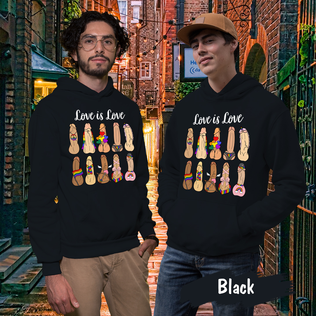 Couple Gift – LGBT Pride Love Is Love Banana Funny Matching Couples Hoodie