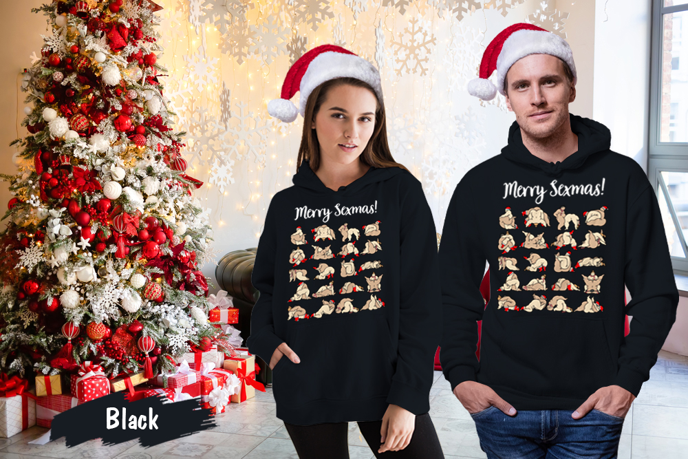 Ugly Christmas Adult Merry Sexmas Funny Matching Couples Hoodie