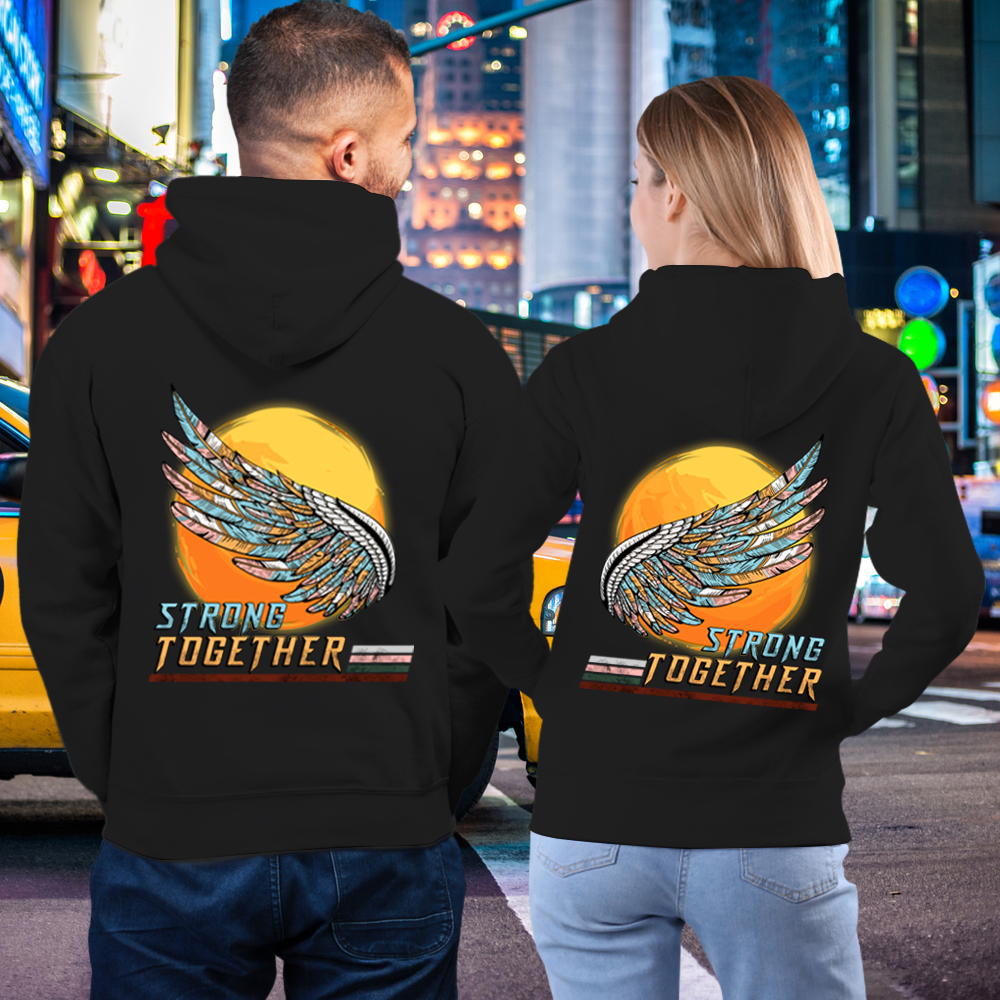 OFFICIAL Wings Strong Together Couple Lover Matching Hoodies