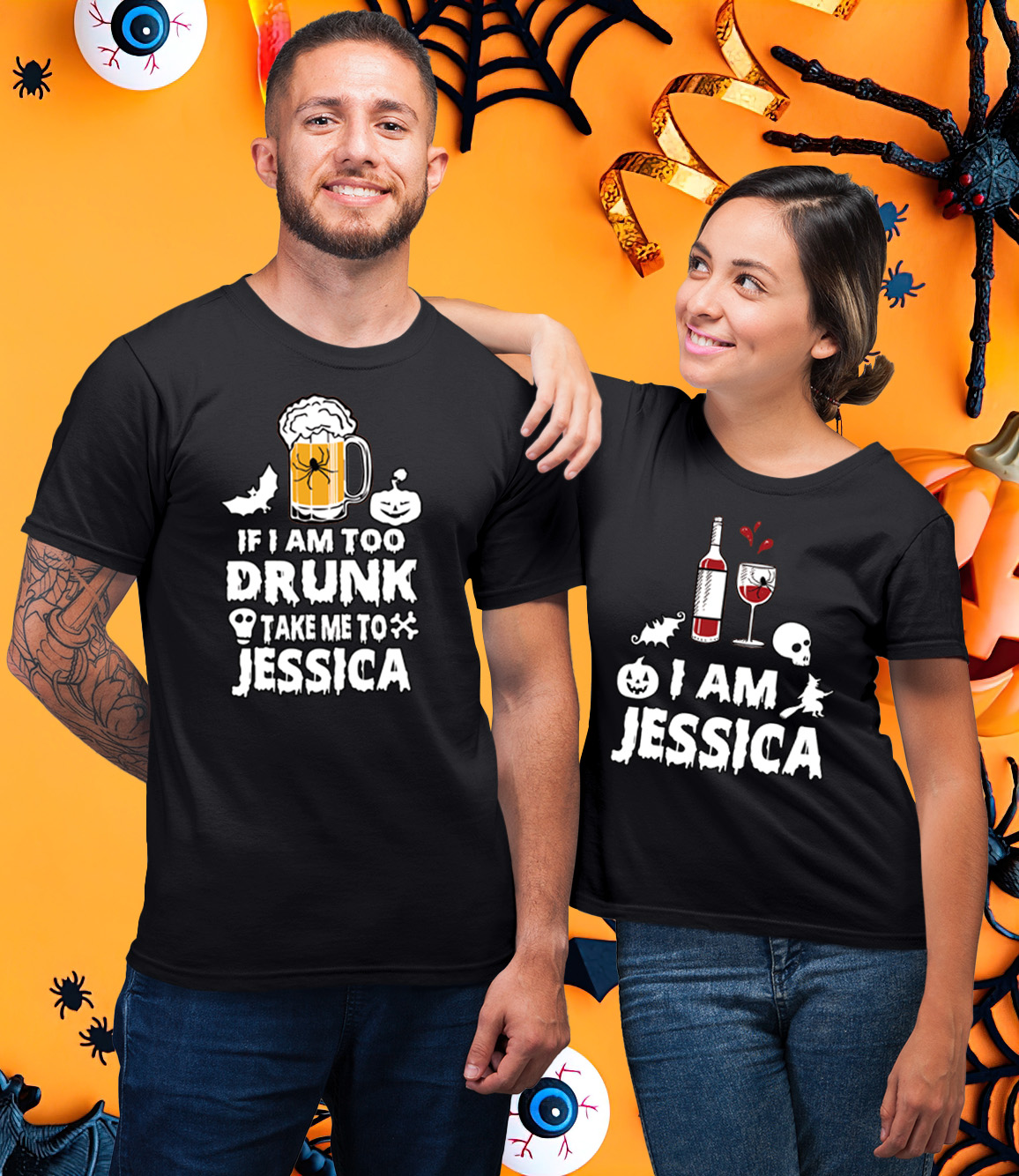 I Am His Jessica Halloween Lover Matching Couple T-Shirt