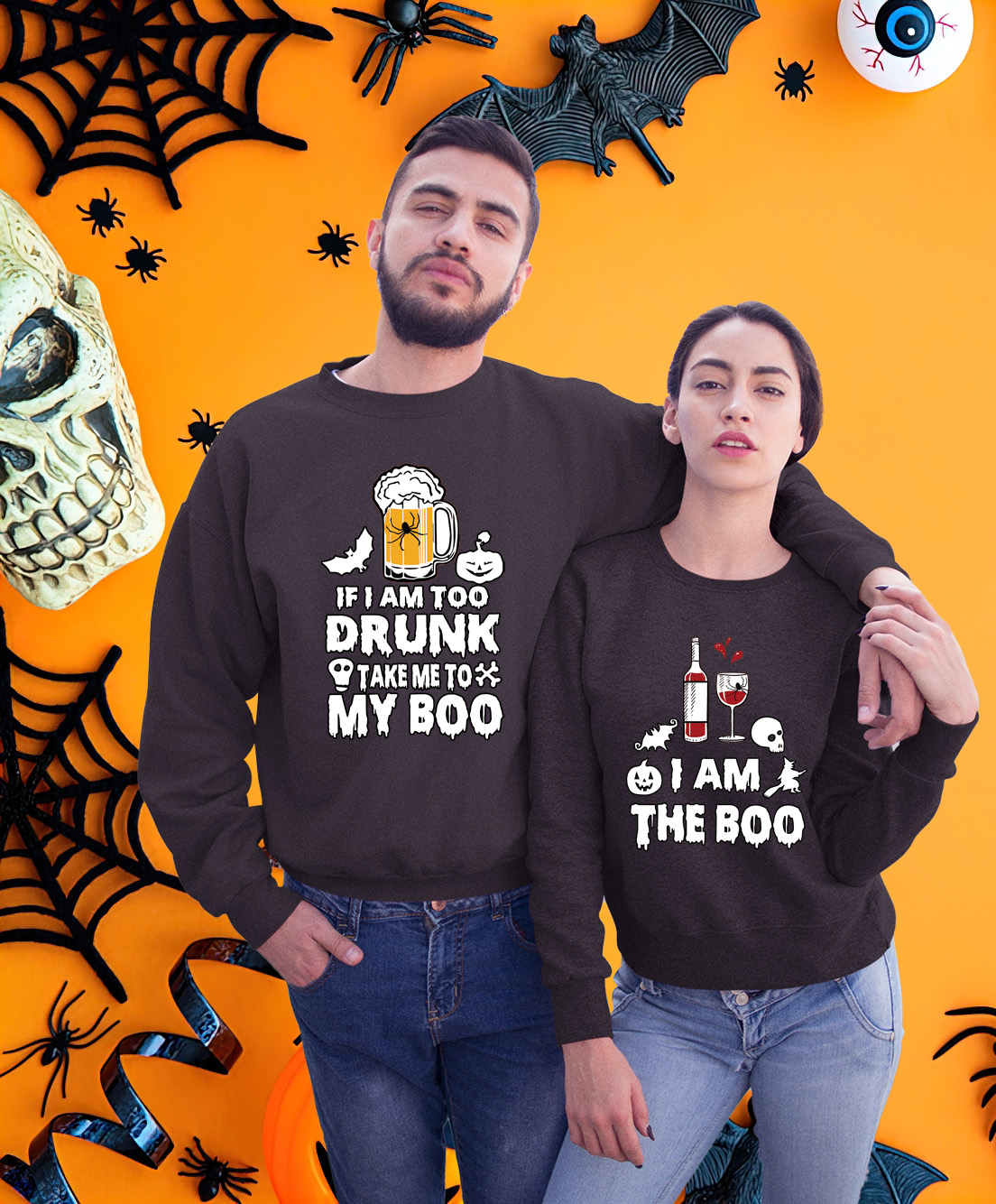 I Am The Boo Halloween Lover Matching Couple Sweatshirt