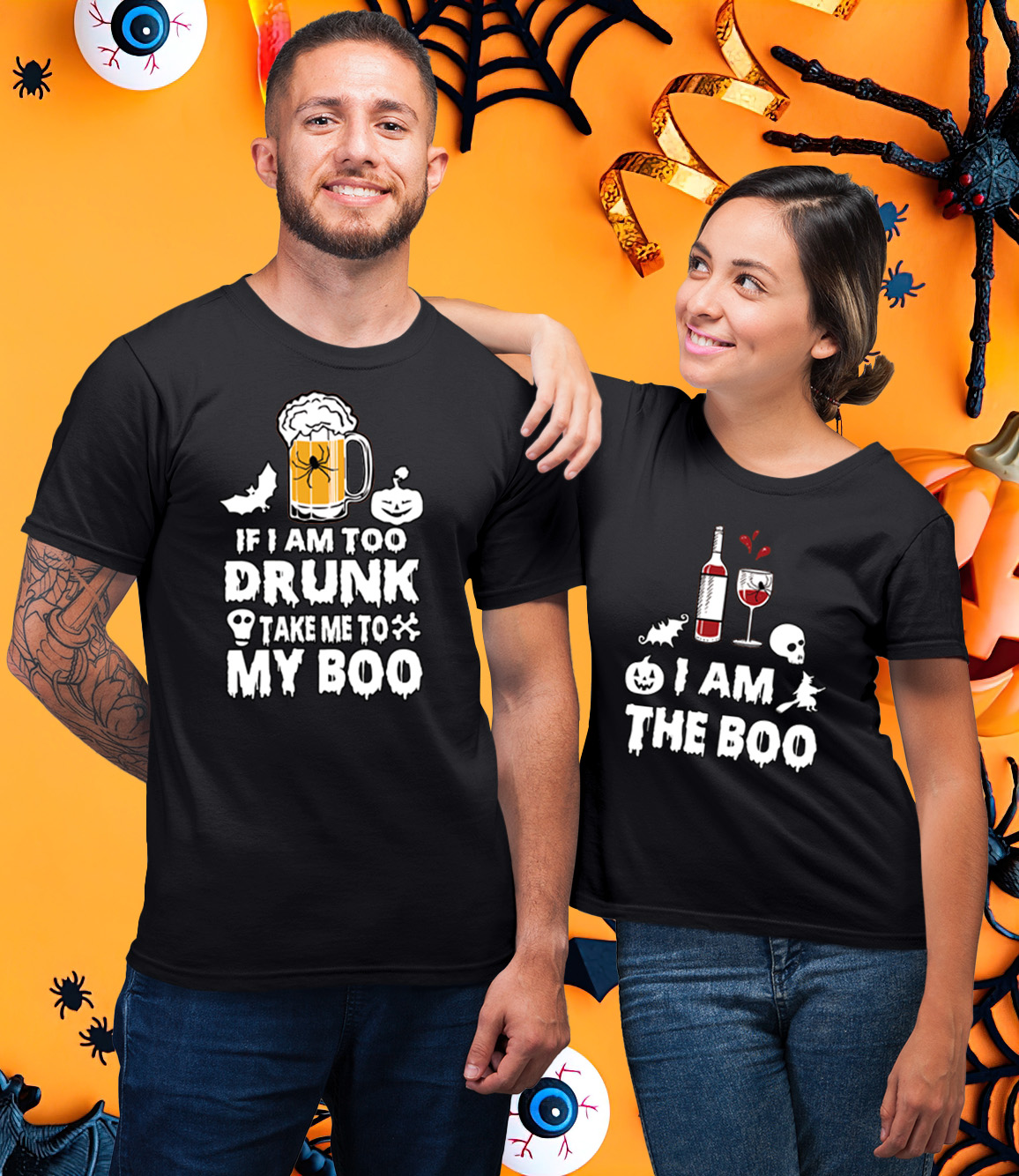 I Am The Boo Halloween Lover Matching Couple T-Shirt