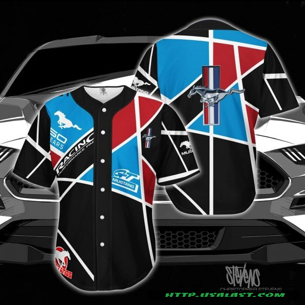 New Ford Mustang GT Racing Baseball Jersey Shirt