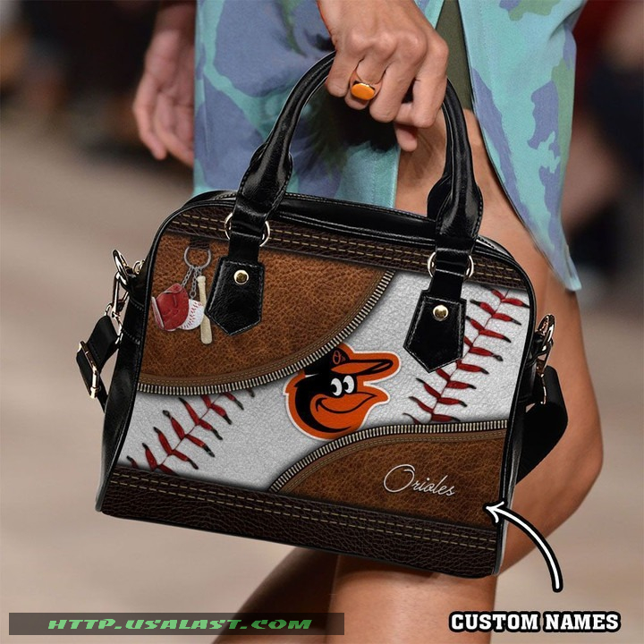 Baltimore Orioles Custom Name Shoulder Handbag Women Gift