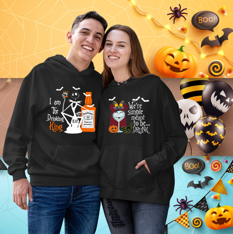 Jack And Sally Halloween Lover Matching Couple Hoodie