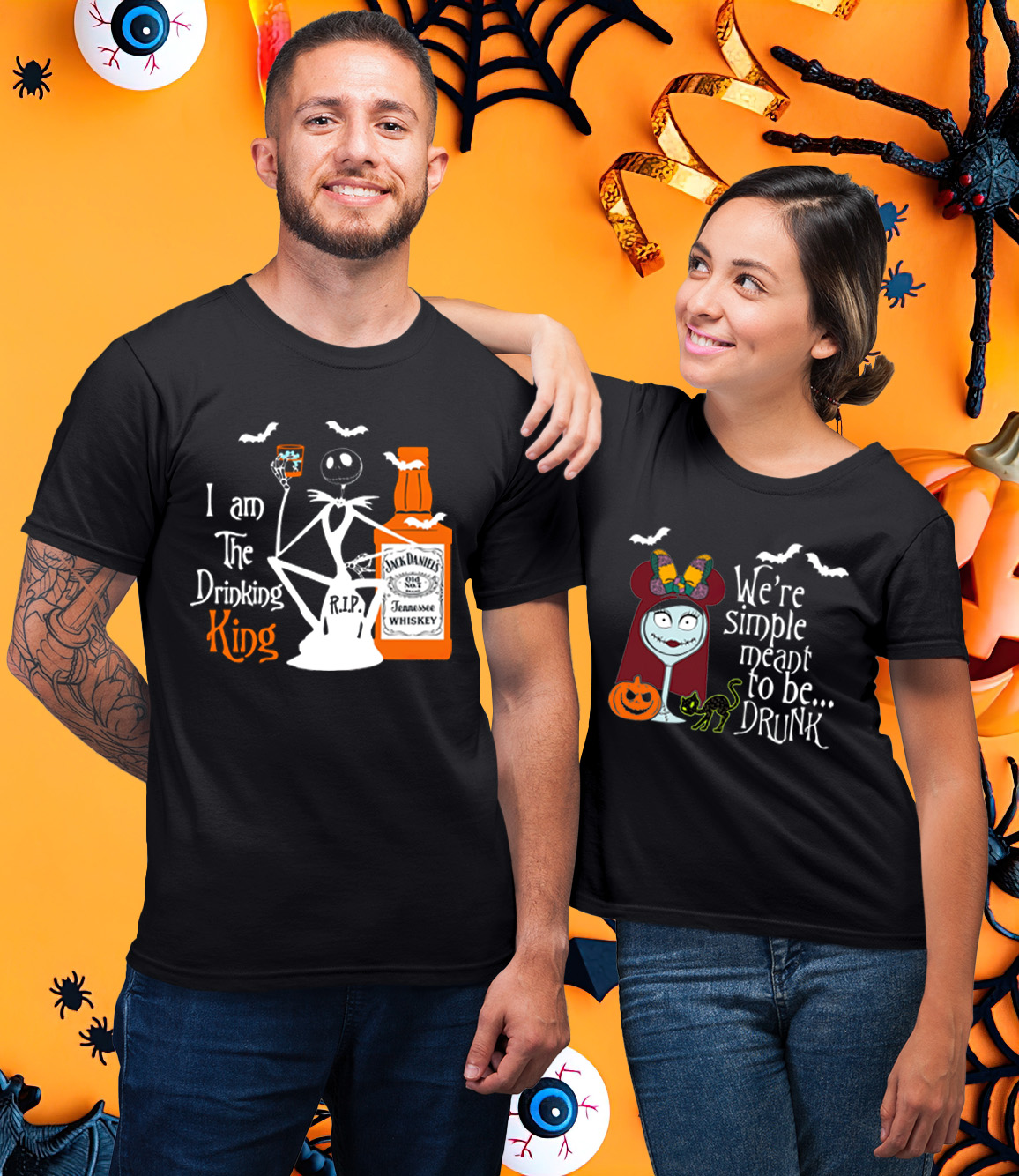 Jack And Sally Halloween Lover Matching Couple T-Shirt