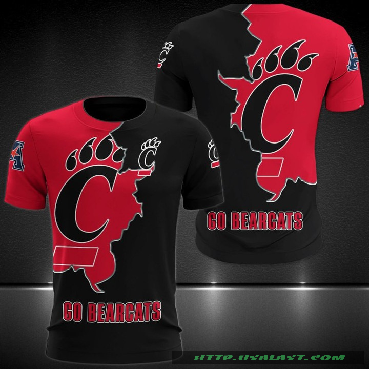 BEST Cincinnati Bearcats Go Bearcats All Over Print Hoodie T-Shirt