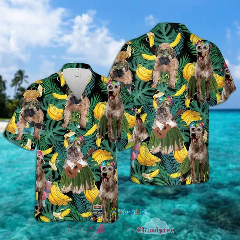 NEW Soft Coated Wheaten Terrier Dog Banana Tropical Hawaiian Shirt