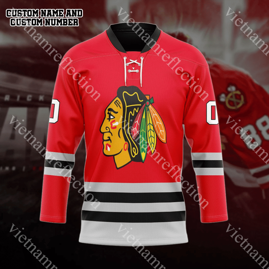 Chicago Blackhawks NHL personalized custom hockey jersey