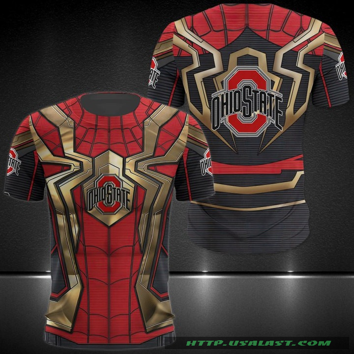 BEST Ohio State Buckeyes Spider Man 3D Hoodie Sweatshirt T-Shirt
