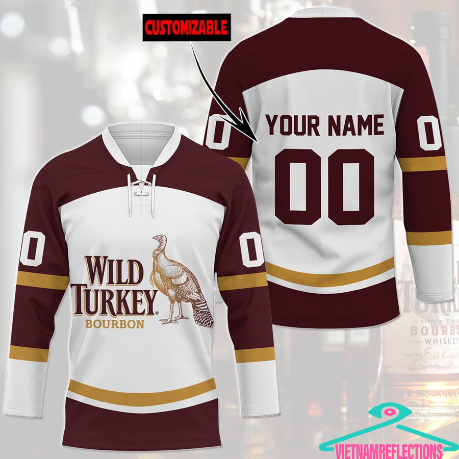 Wild Turkey whisky personalized custom hockey jersey