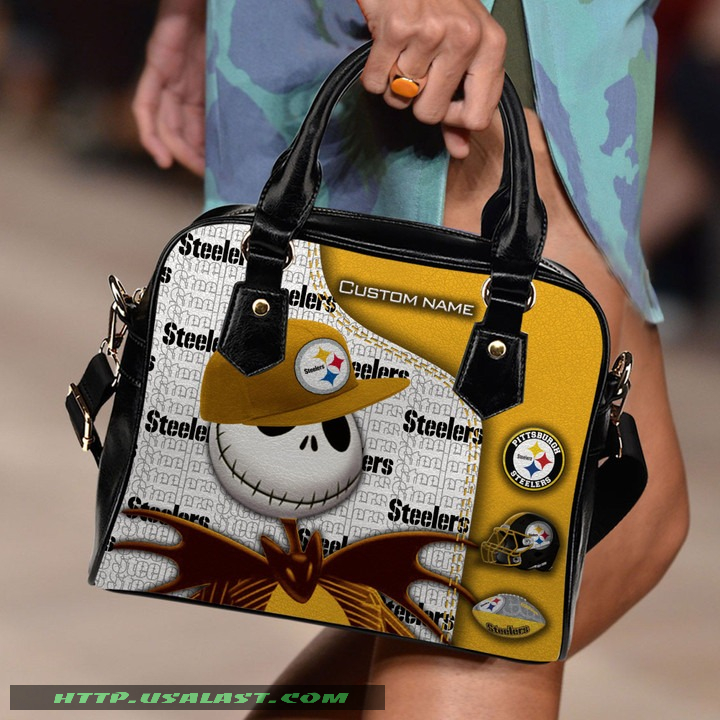 Pittsburgh Steelers Jack Skellington Personalized Shoulder Handbag Women Gift
