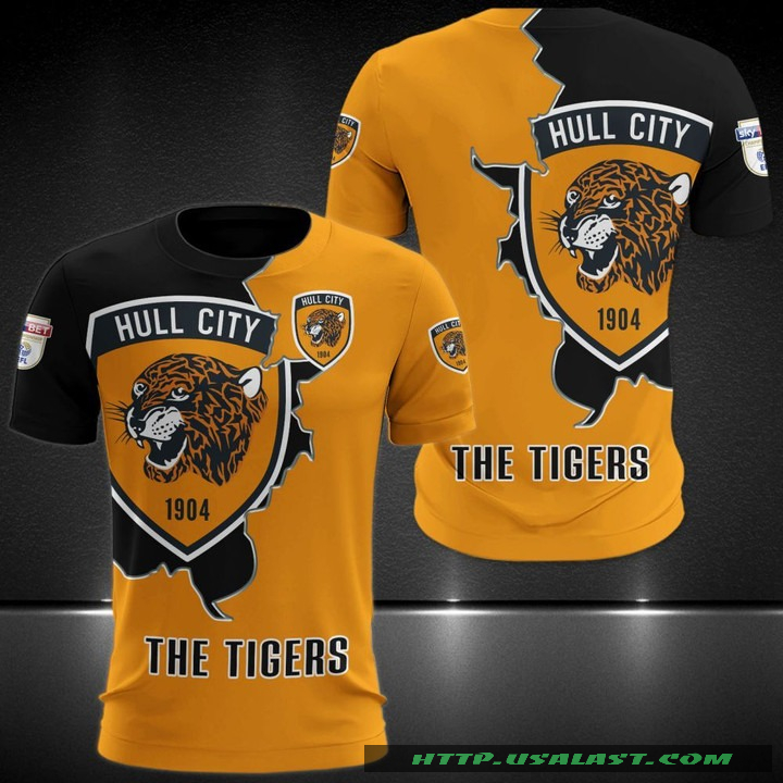 Hull City F.C The Tigers 3D All Over Print Hoodie T-Shirt