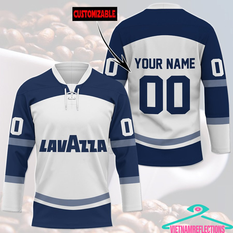 Lavazza coffee personalized custom hockey jersey