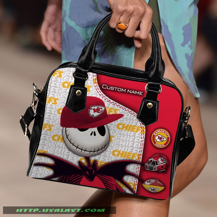 Kansas City Chiefs Jack Skellington Personalized Shoulder Handbag Women Gift