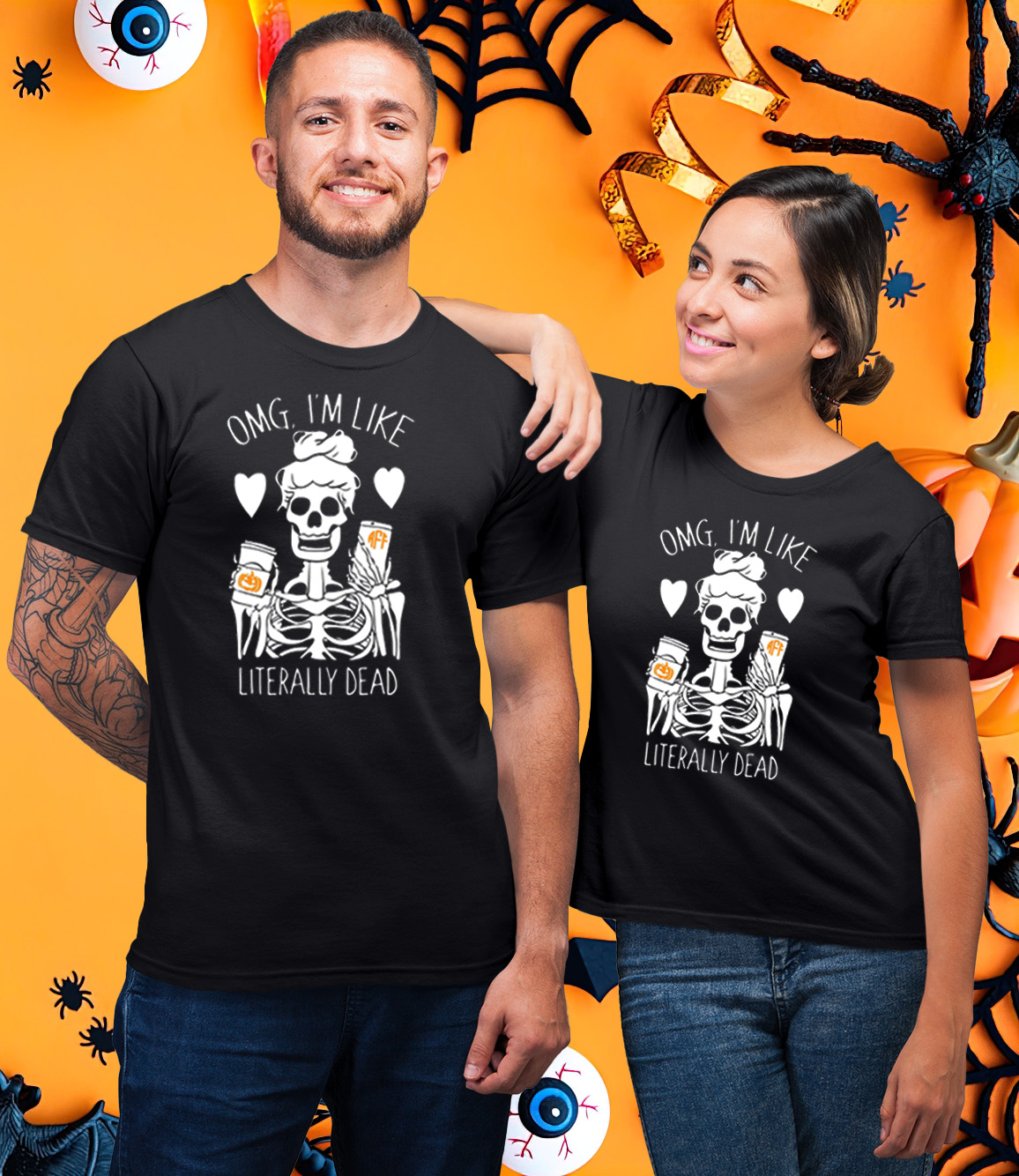 OMG Literally Dead Lover Halloween Matching Couple T-Shirt