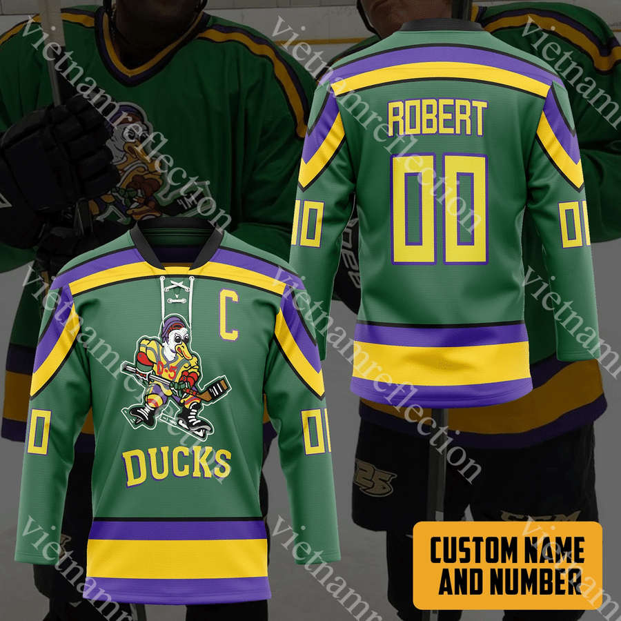 The Mighty Ducks personalized custom hockey jersey