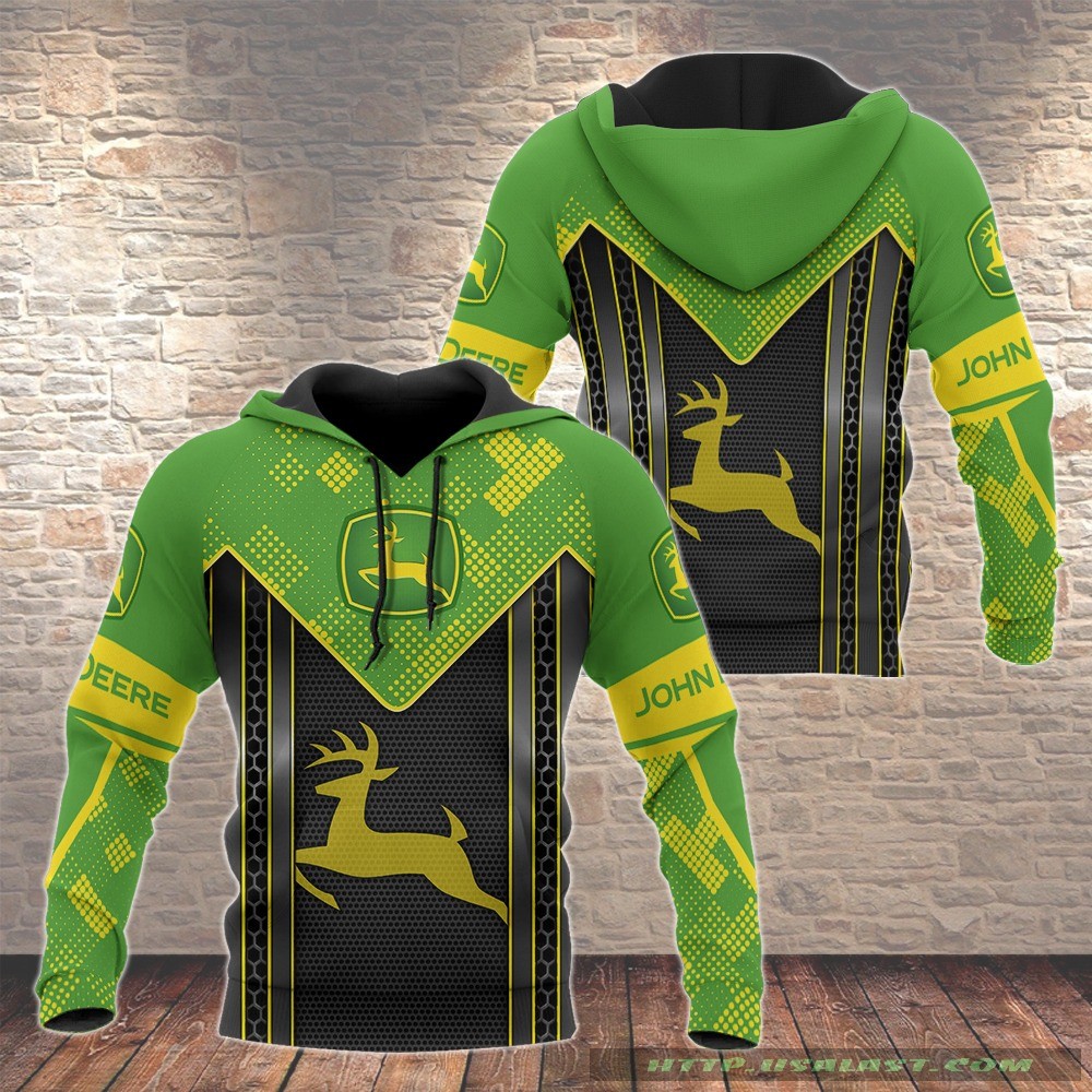 John Deere Geometric 3D All Over Print Hoodie