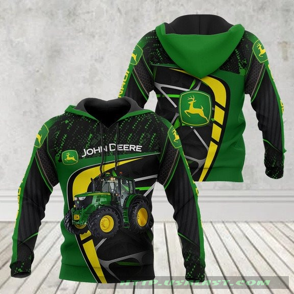 John Deere Tractor 3D All Over Print Hoodie