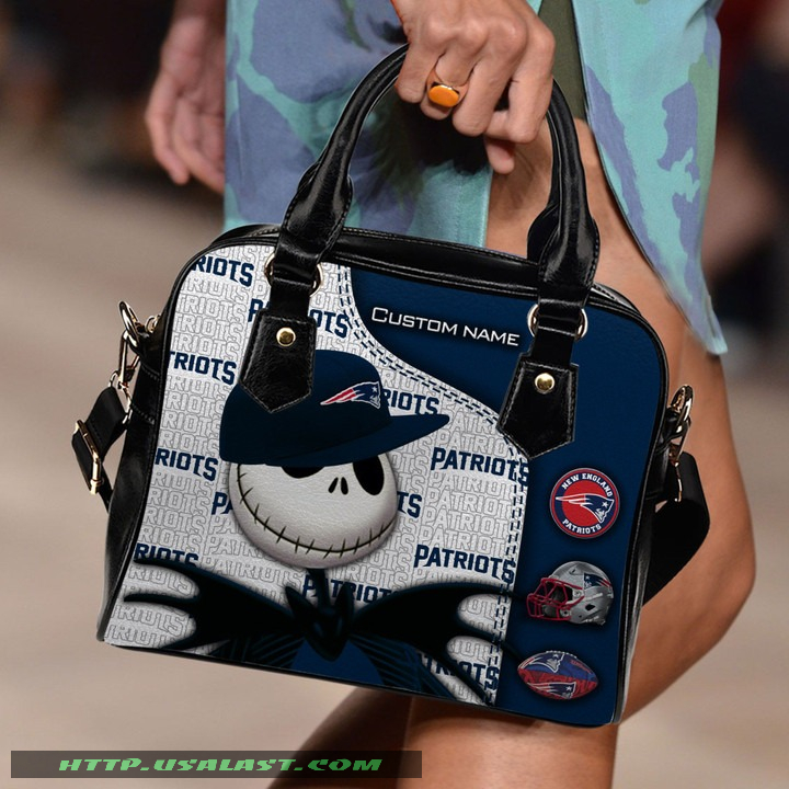New England Patriots Jack Skellington Personalized Shoulder Handbag Women Gift