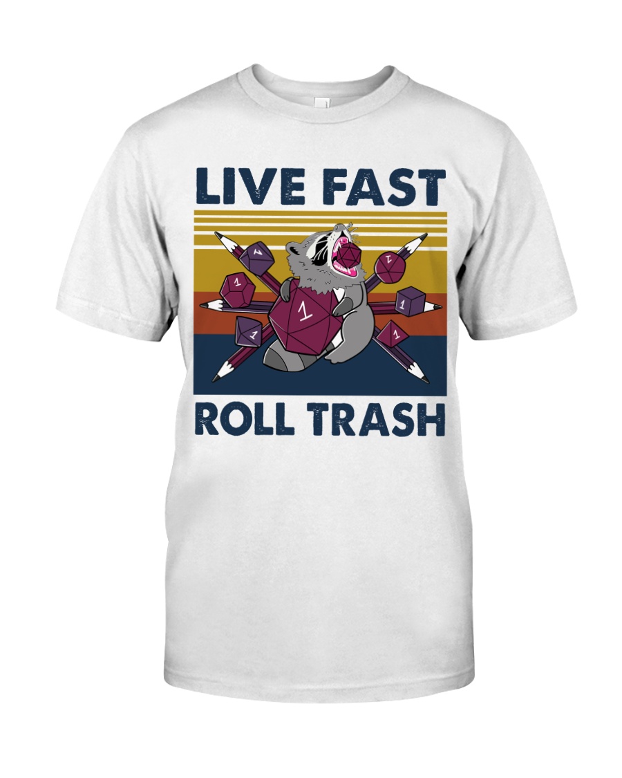 Dungeons Dragons Racoon Live Fast Roll Trash 2d shirt, hoodie