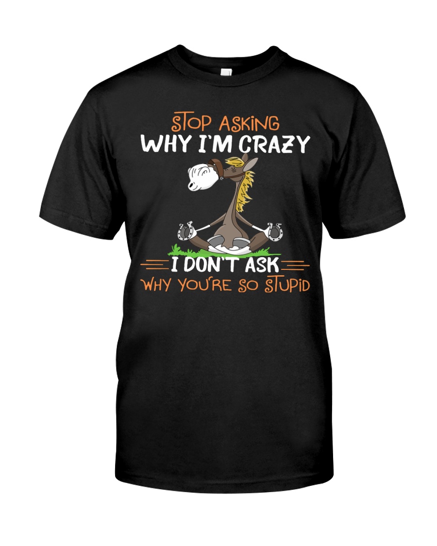 Stop asking why I’m crazy I don’t ask why you’re so stupid 2d shirt, hoodie