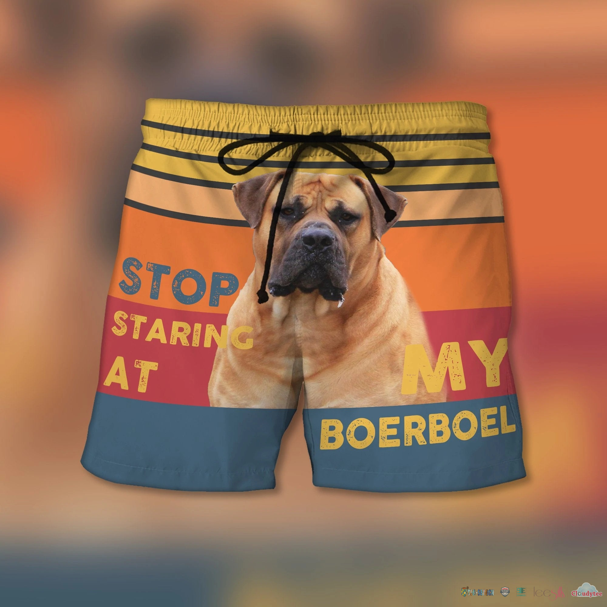 Best Selling Stop Staring At My Boerboel Dog Beach Shorts