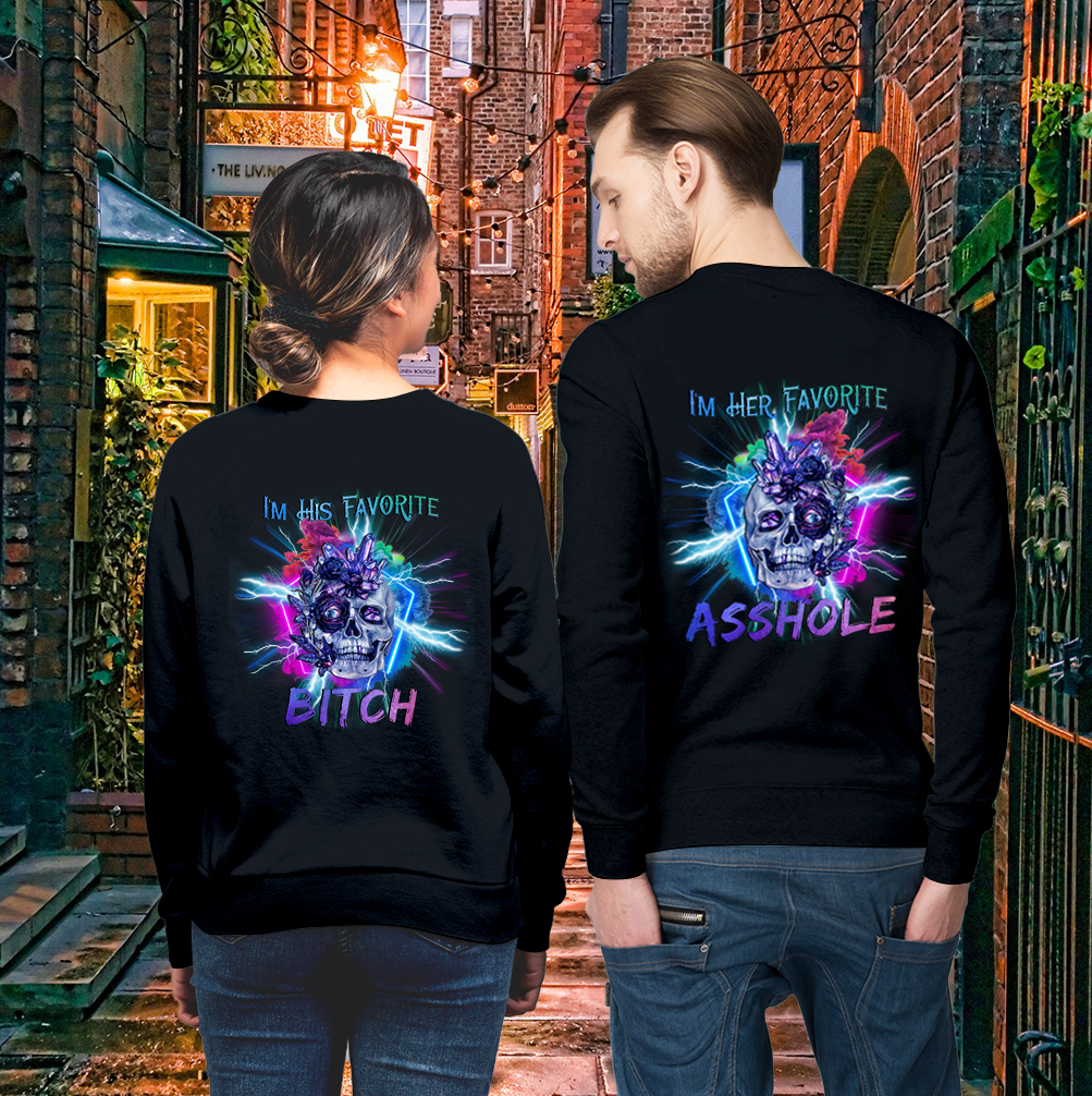 OFFICIAL Thunder Skull Favorite Asshole Bitch Funny Couple Lover Matching Sweatshirts