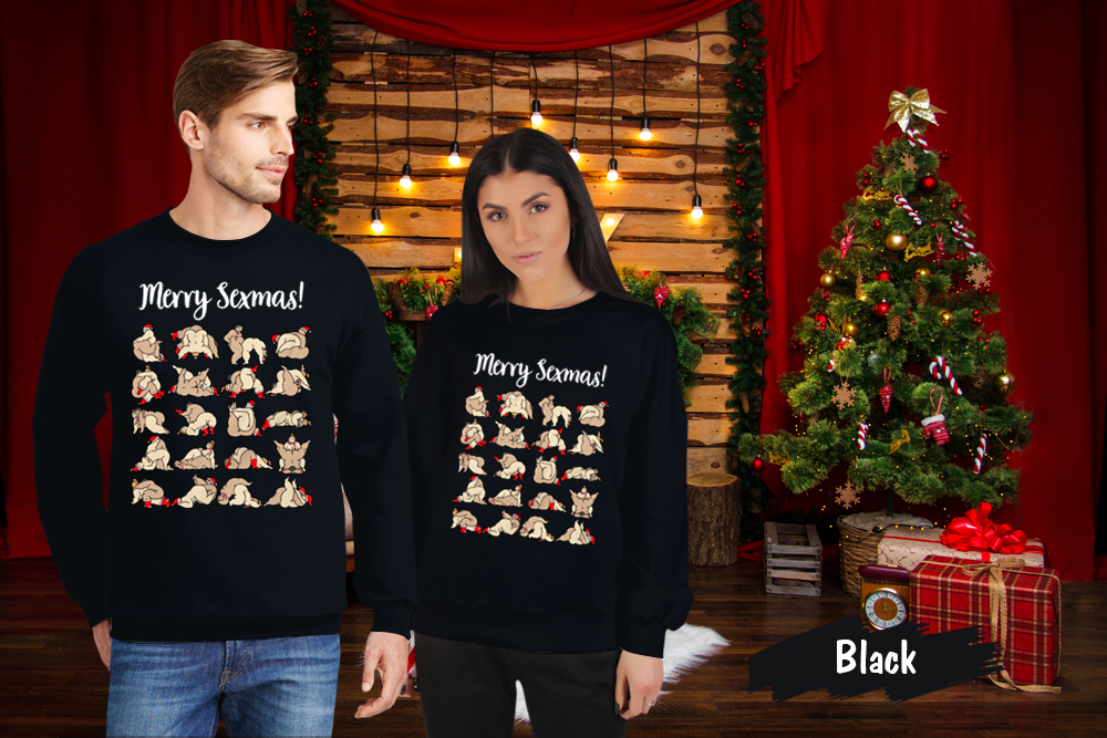 Ugly Christmas Adult Merry Sexmas Funny Matching Couples Sweatshirt