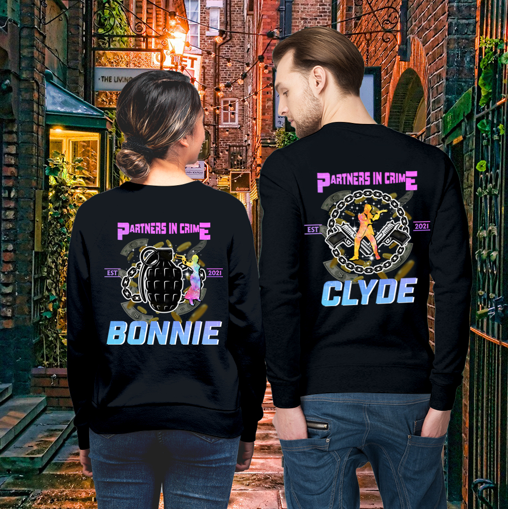 Hot Partners In Crime For Life Couple Lover Matching Sweatshirts
