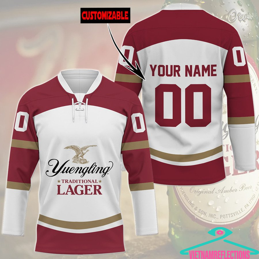 Yuengling beer personalized custom hockey jersey