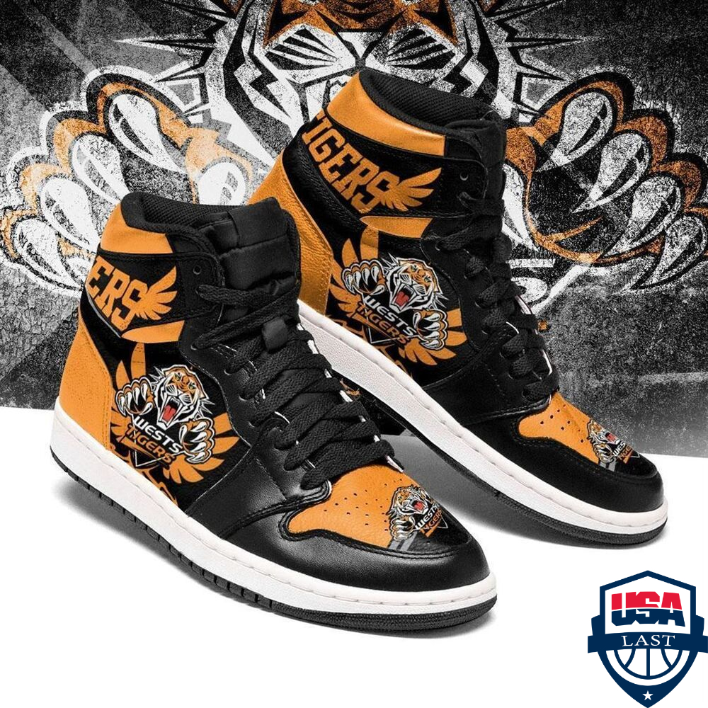 Wests Tigers NRL ver 2 Air Jordan High Top Sneaker Shoes
