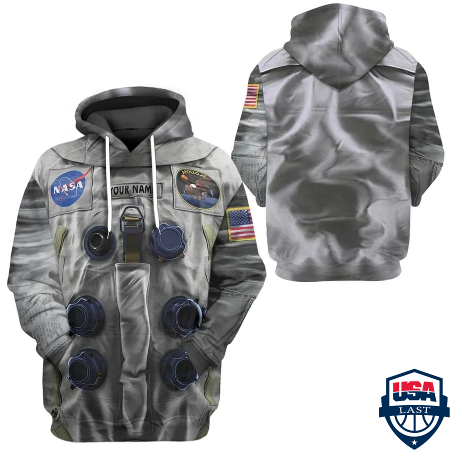 Nasa Apollo 11 Neil Armstrong Spacesuit custom name 3d hoodie apparel