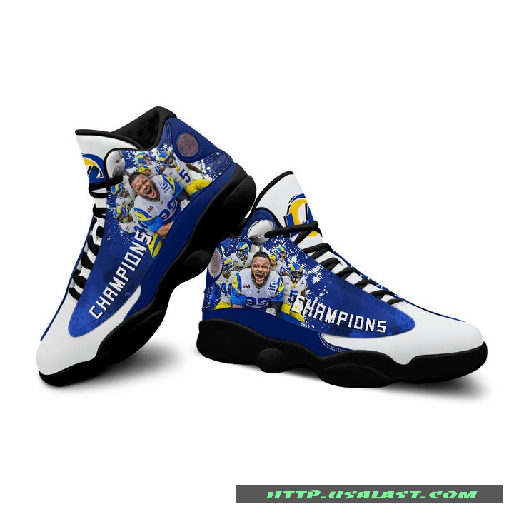 Sale OFF NFL Los Angeles Rams Champions Air Jordan 13 Sneaker Shoes