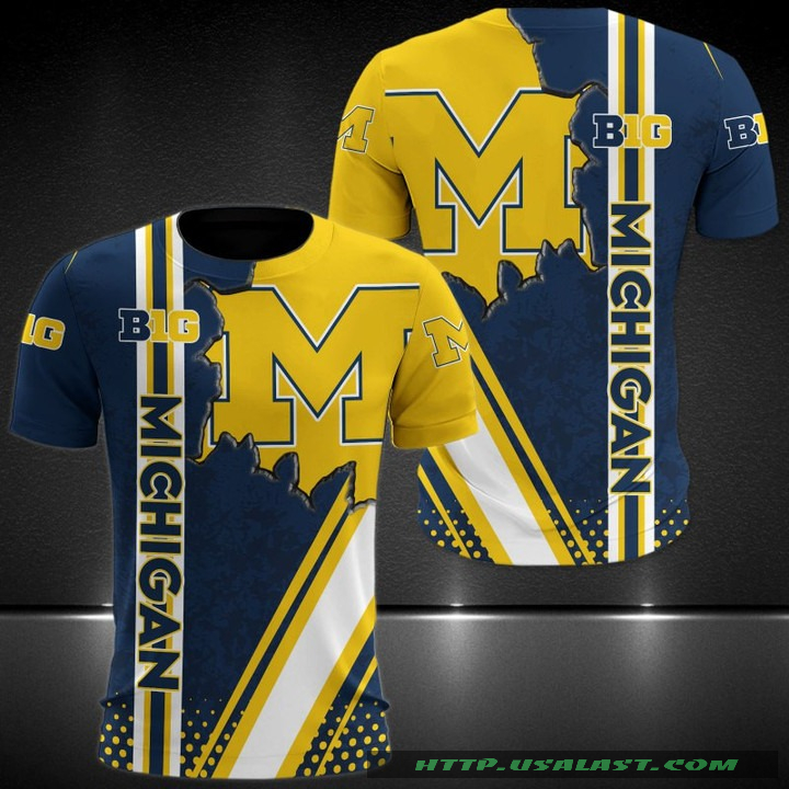 BEST Michigan Football B1G 3D Hoodie T-Shirt