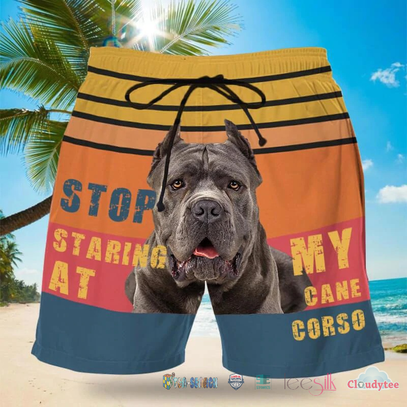 Discount Stop Staring At My Cane Corso Dog Hawaii Shorts