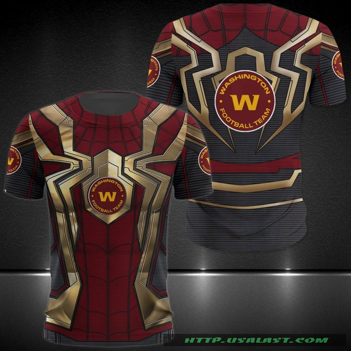 BEST Washington Football Team Spider Man 3D Hoodie Sweatshirt T-Shirt
