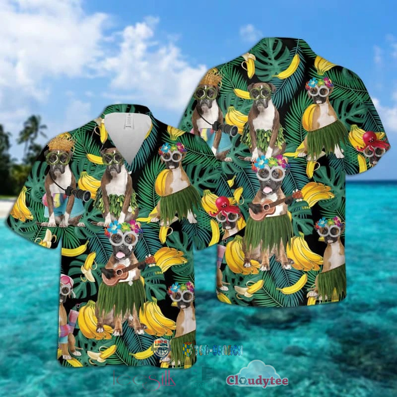 NEW Boxer Banana Tropical Hawaiian Shirt
