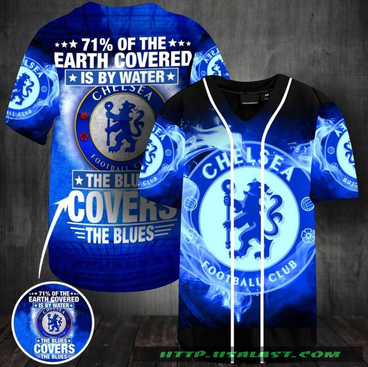 Chelsea FC The Blues Covers The Blues Baseball Jersey Shirt