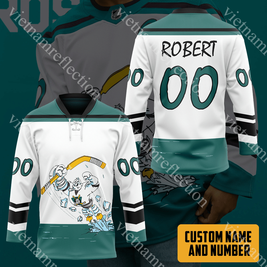 Anaheim Ducks Reverse Retro NHL black personalized custom hockey jersey