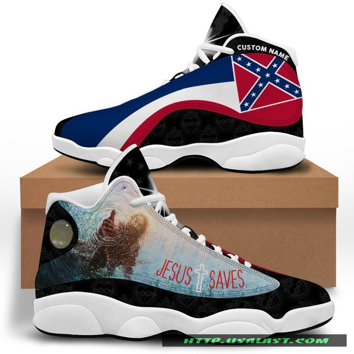 Sale OFF Personalized Jesus Saves Mississippi Air Jordan 13 Sneakers Shoes
