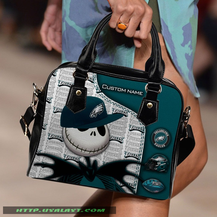 Philadelphia Eagles Jack Skellington Personalized Shoulder Handbag Women Gift
