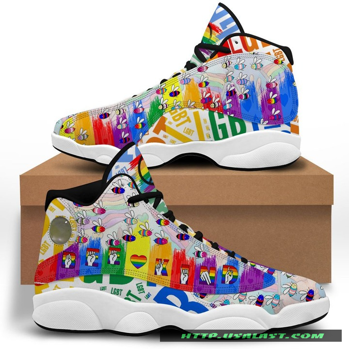 Sale OFF Bee Kind LGBT Air Jordan 13 Shoes Sneaker