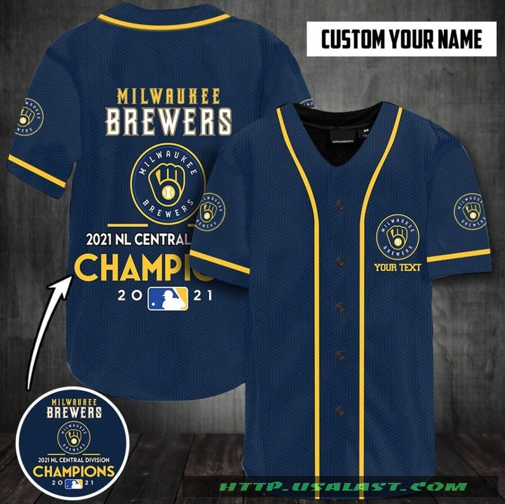 Personalized Milwaukee Brewers 2021 NL Central Baseball Champions Baseball Jersey Shirt