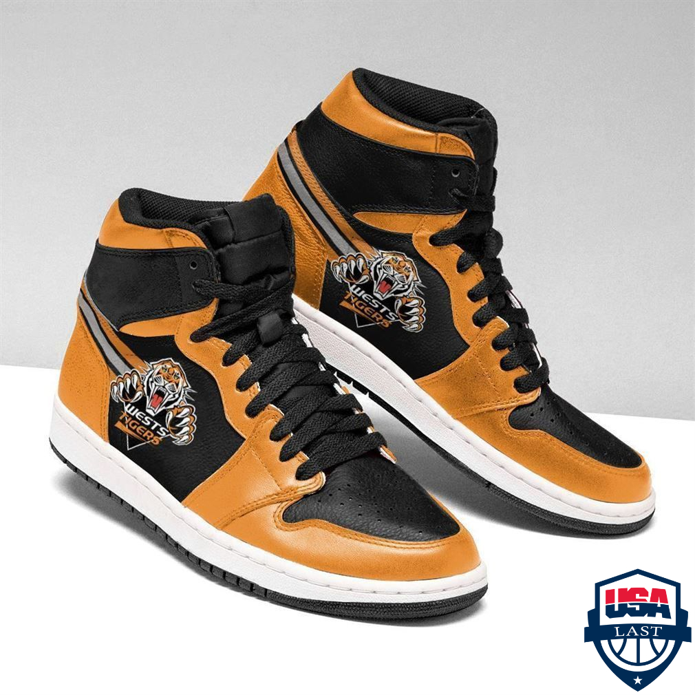 Wests Tigers NRL ver 3 Air Jordan High Top Sneaker Shoes