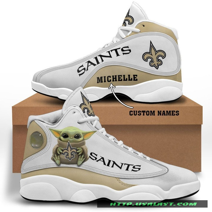 Sale OFF Personalised New Orleans Saints Baby Yoda Air Jordan 13 Shoes